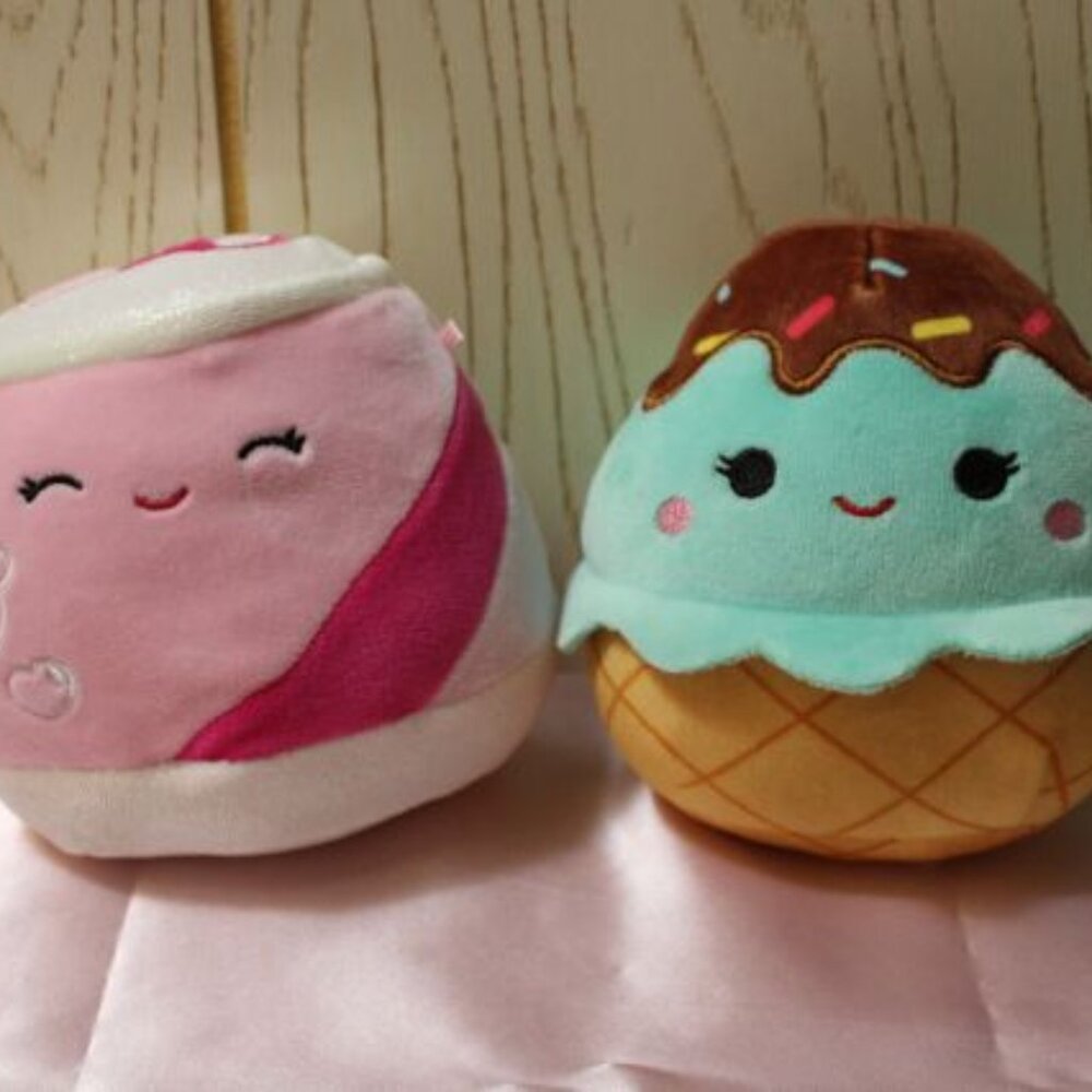 Squishmallows Set of 2 Mini Food Plush Toys